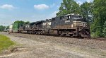 NS 9888 leads the stacks east.